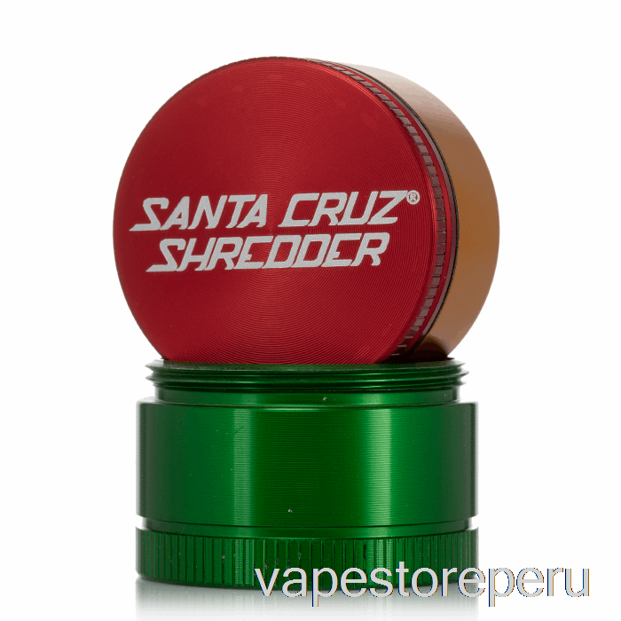 Trituradora Vape Peru Santa Cruz 1.6 Pulgadas Molinillo Pequeño De 3 Piezas Rasta (40 Mm)